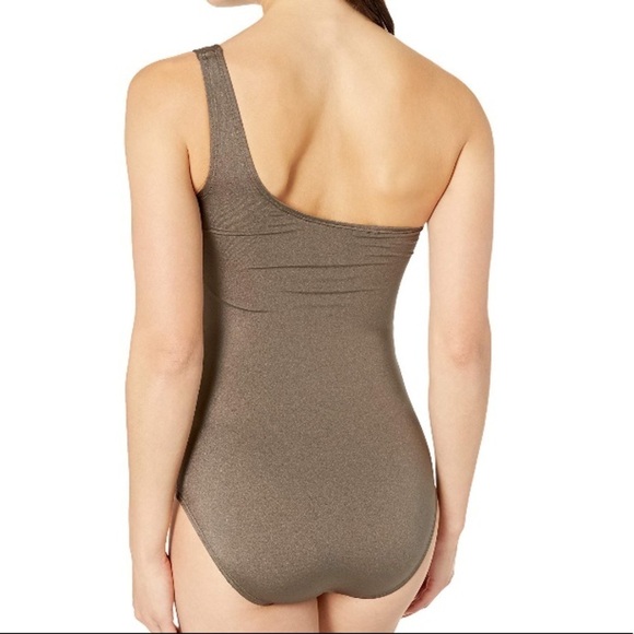 CALVIN Klein One Shoulder Starburst One Piece - Picture 3 of 11